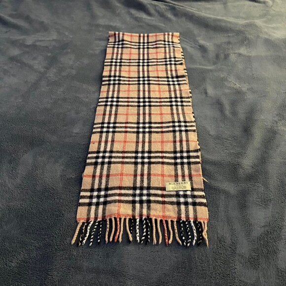BURBERRY Beige nova check scarf 100% Authentic Lambswool very good condition - Picture 4 of 6
